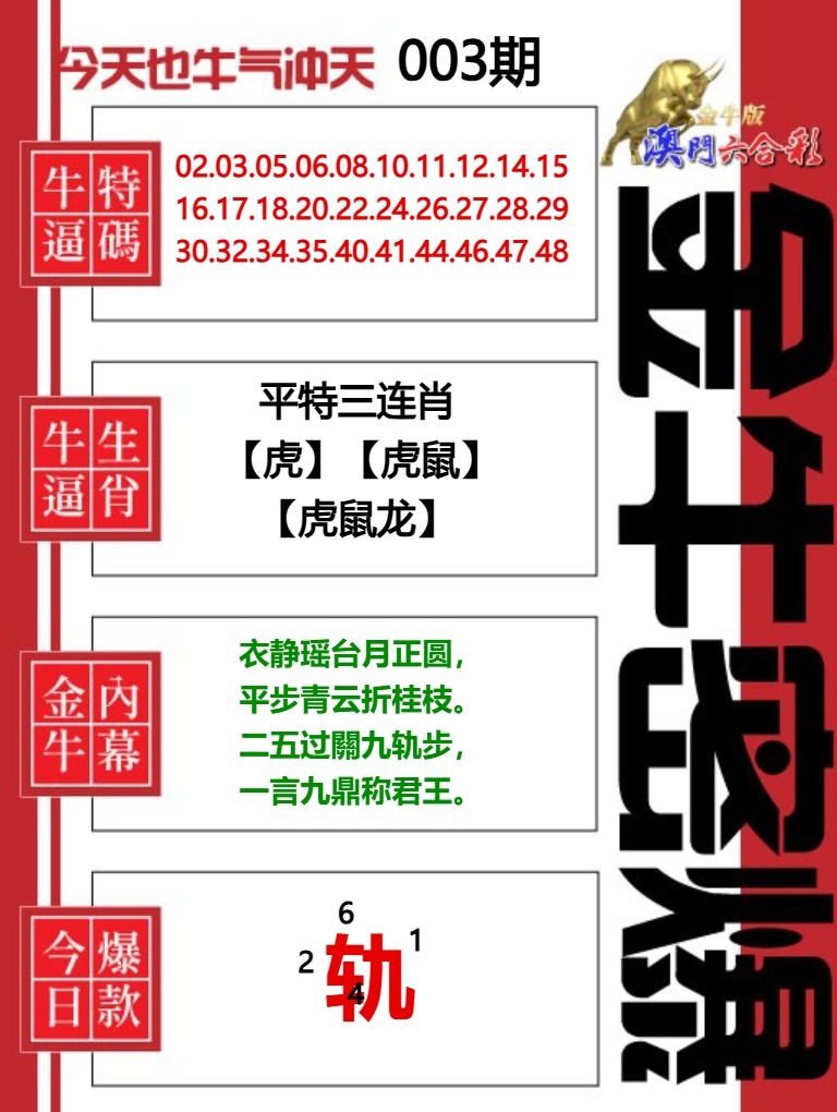 003期金牛密爆[图]